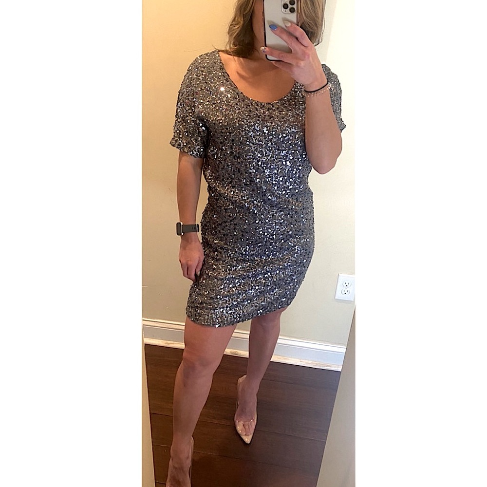 Michael Kors Short Sleeve Sequin Dress Size XS